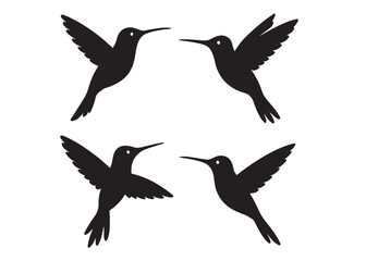 Hummingbird logo silhouette vector illustration,
hummingbird logo vector icon illustration, colibri flying bird logo vector silhouette, humming birds silhouette vector illustration on white background
