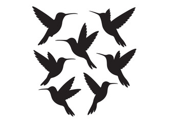 Hummingbird logo silhouette vector illustration,
hummingbird logo vector icon illustration, colibri flying bird logo vector silhouette, humming birds silhouette vector illustration on white background