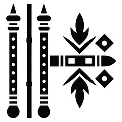 set of black and white icons for design