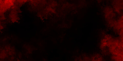 Abstract explosion of red powder on black background, black red abstract background with copy space for design, the vibrant red contrasts with the dark clouds, abstract image of red smoke or fog.
