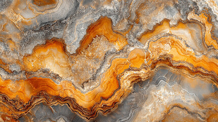 An enchanting dance of golden amber and serene grey intertwines like ancient riverbeds etched in stone with polished