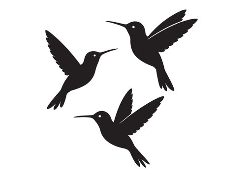 Hummingbird logo silhouette vector illustration,
hummingbird logo vector icon illustration, colibri flying bird logo vector silhouette, humming birds silhouette vector illustration on white background