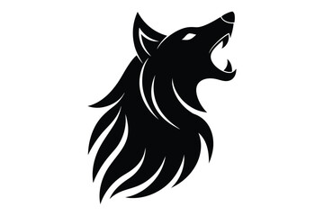 Obraz premium Bold and clean wolf head silhouette artwork in vector format