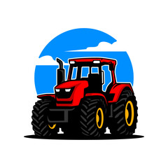 farm tractor vector illustration