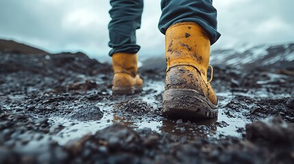 Mining Engineer Overlooking Coal Mine Operation