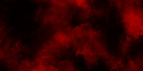 Abstract explosion of red powder on black background, black red abstract background with copy space for design, the vibrant red contrasts with the dark clouds, abstract image of red smoke or fog.