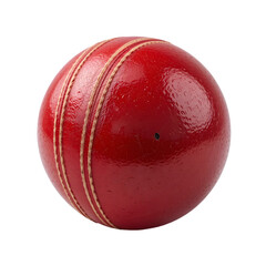 Vibrant Red Cricket Ball Isolated on Black Background Perfect for Sports Websites and Marketing Materials