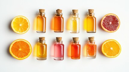 Skincare Product Samples Isolated on White Background

