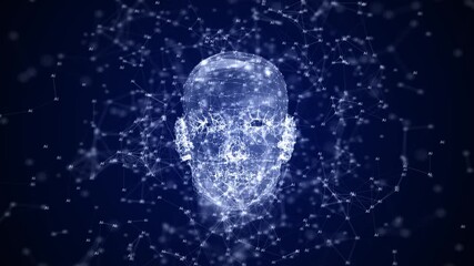 AI Artificial Intelligence human head connection circuit board, binary code background. Machine learning future digital computing, Chat GPT deep chip technology cyber innovation automation brain 3D 4K - Powered by Adobe