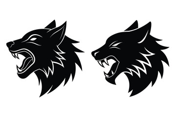 Simple wolf head silhouette vector for minimalist design concepts © Crea Vector Designer