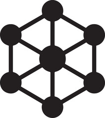 Silhouette of a neural network web in EPS vector format. Ideal for AI, machine learning, data science, technology, and futuristic digital concepts.