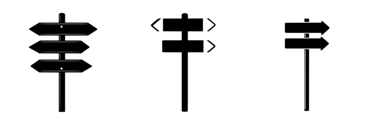 Directional signs guide travelers through various pathways in urban settings showcasing navigation and orientation