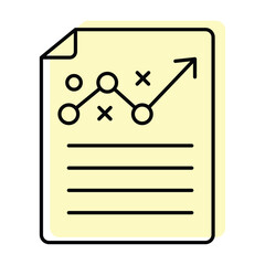 Data Strategy color shadow thinline icon , vector, pixel perfect, illustrator file 
