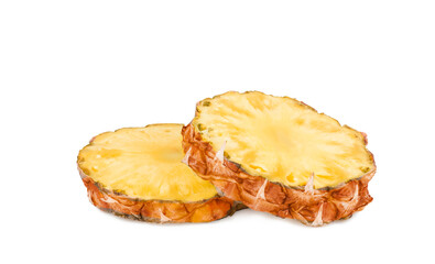 Pineapple slices isolated on a white background