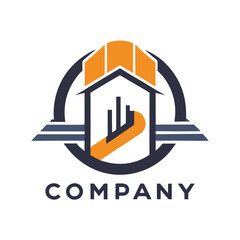 Obraz premium Construction and real estate firm branding logo design template