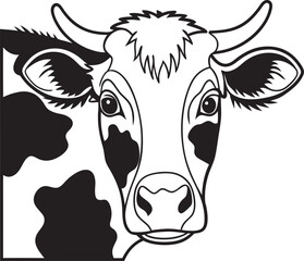 cow head vector
