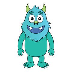 A playful, friendly monster with big eyes, a goofy grin, and soft, colorful fur—always ready for hugs, laughs, and fun adventures with kids and creatures alike!
