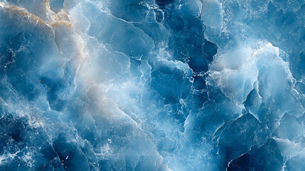 Fototapeta premium Abstract Artwork with Wavy Patterns. Macro detailed white blue glossy marble background