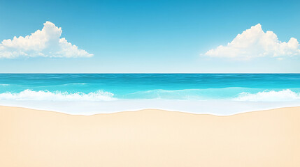 Peaceful Tropical Beach with Waves