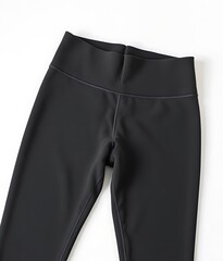 Black yoga leggings isolated on white