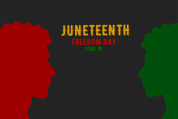 Juneteenth Day. African American Independence Day. Juneteenth holiday banner. Vector illustration