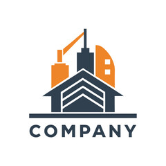 Obraz premium Real estate and construction company logo design template vector
