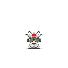 Naklejka premium Premium Broker Emblem - Friendly Cartoon Finance Illustration