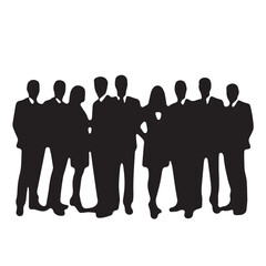 Business people, set of vector silhouettes and silhouettes of men
