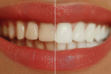 teeth whitening before after