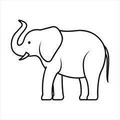 Fototapeta premium Line art of elephant.