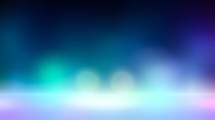 Obraz premium An abstract image with a blurred background of shades of blue, green, and purple, and a white, horizontal, glowing line at the bottom, creating a sense of depth and space