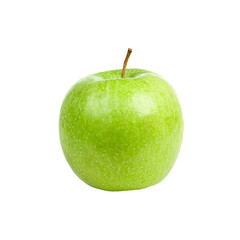 One ripe green apple. isolated