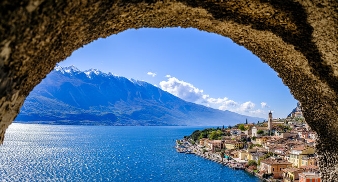 old town of Limone sul Garda in Italy