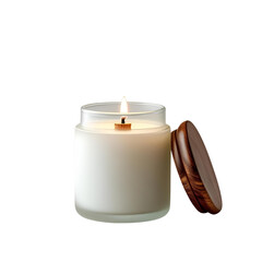 candle in a bottle isolated on transparant background