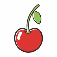 Cherry illustration design isolated on white background