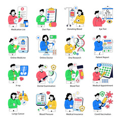 Set of Medical Flat Illustrations