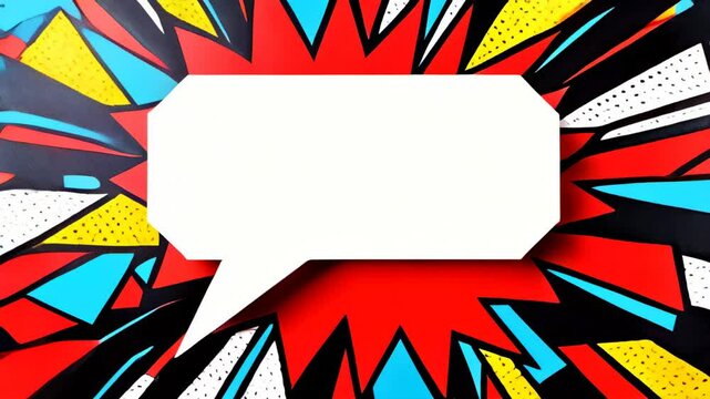 Speech bubble with a comic background