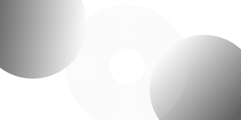 White geometric abstract background overlap layer on bright space with lines effect decoration. Modern graphic design element circles style concept for banner, modern vector arts