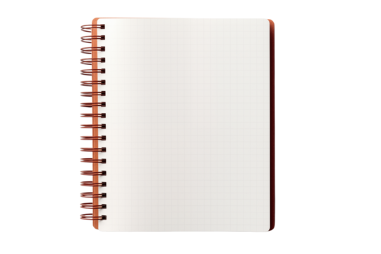 Blank Spiral Notebook: Perfect for Planning & Note-Taking isolated on transparent background png