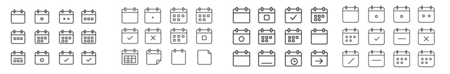 Calendar icons depicting various events and schedules for effective planning and organization of tasks
