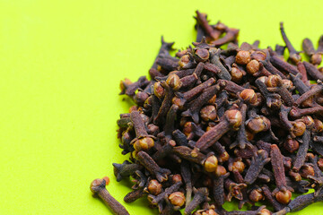 A spice of dried cloves, herbal medicine plant