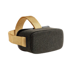 Virtual reality headset with a sleek design, ideal for immersive gaming experiences and interactive applications, on a white isolated background.