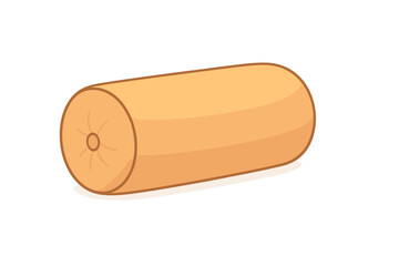 Traditional sausage lying on a clean surface, showcasing its smooth texture and uniform shape as a culinary ingredient