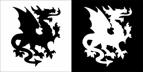 Fototapeta premium Animals silhouette vector illustration