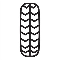 Tyre icon outline vector