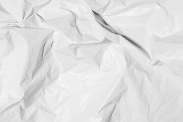 White plastic bag texture background close up.