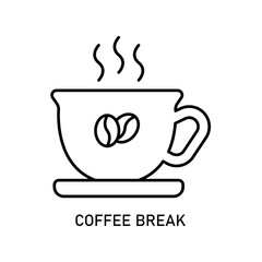 Icon a coffee break, isolated against a clean background.