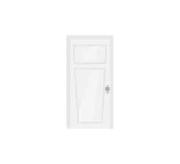 wooden door isolated on white