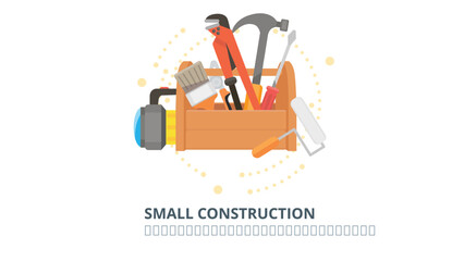 set of tools vector illustration