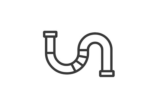 Curved pipe design illustrating plumbing systems and water management techniques in construction